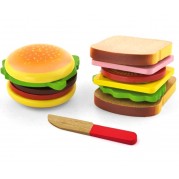 Drevená detská hračka Hamburger a sendvič, Viga